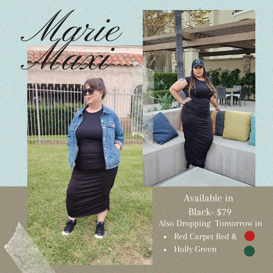 (Short) Marie Rouched Maxi- Red Carpet Red