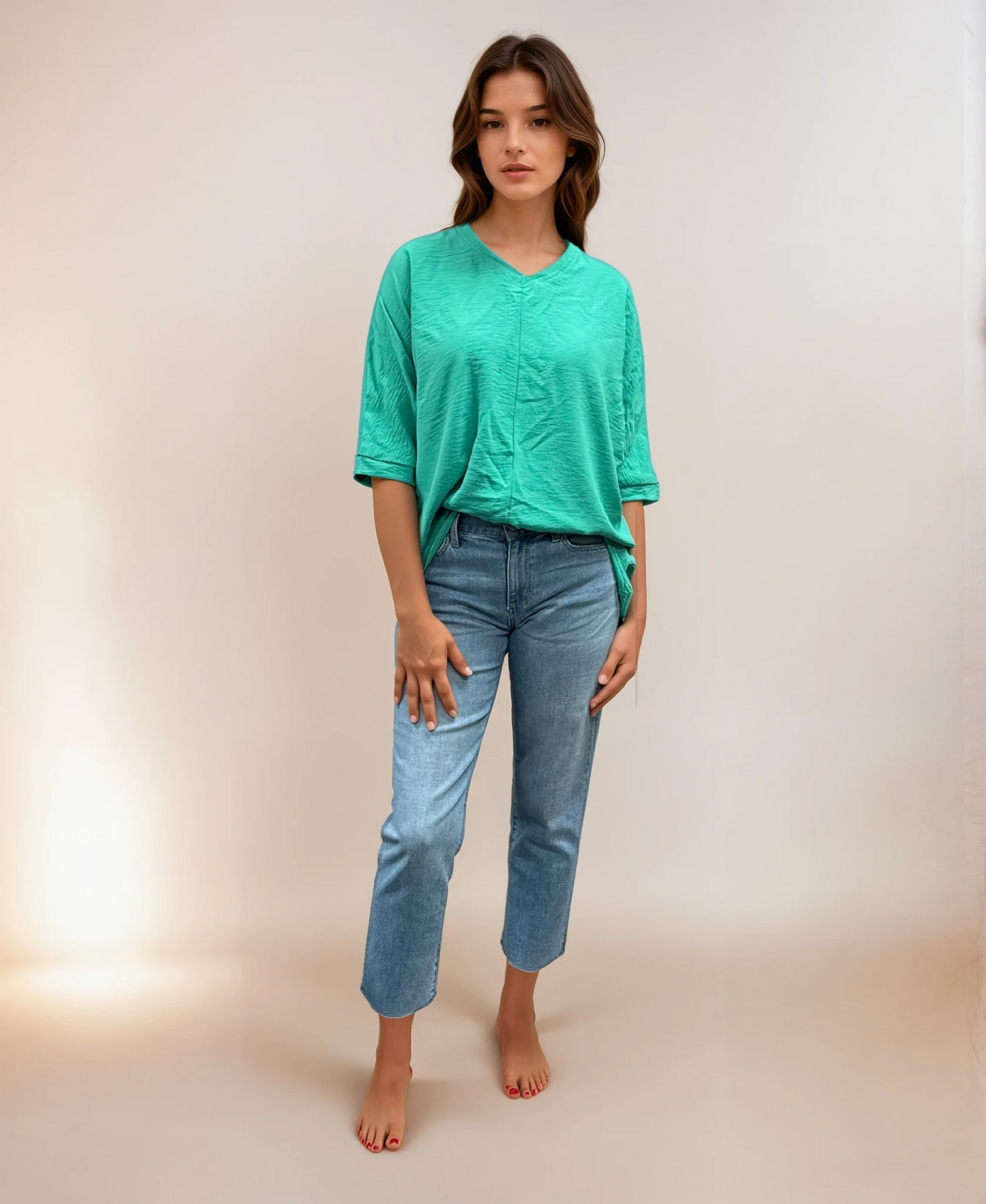 Airflow V-Neck- Tropical Mint