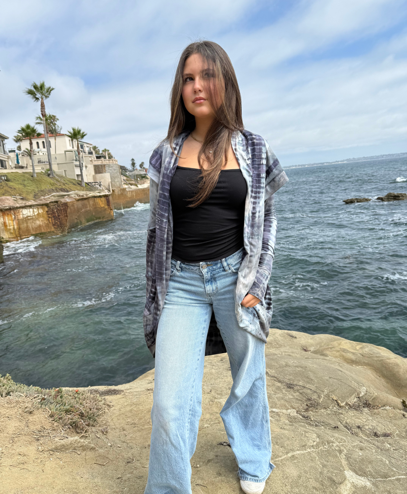 Hoodie Cardigan - Water Dragon
