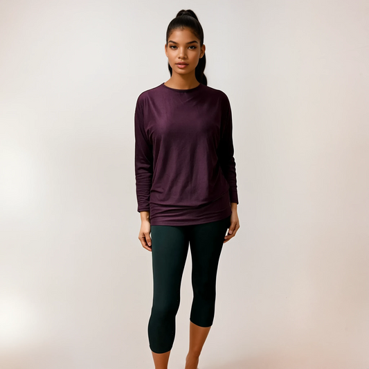 Hip Hugger Dolman- Raisin
