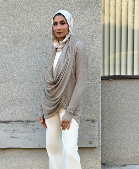 Criss Cross Cozy Sauce Cardigan -Frosted Willow