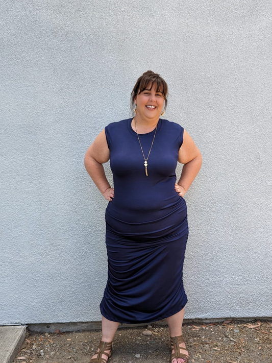 Marie Dress- Navy