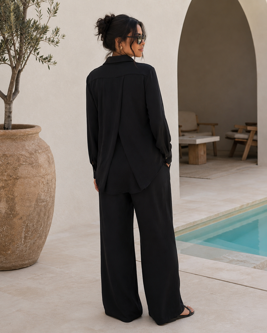 Catalina Button Up- Black