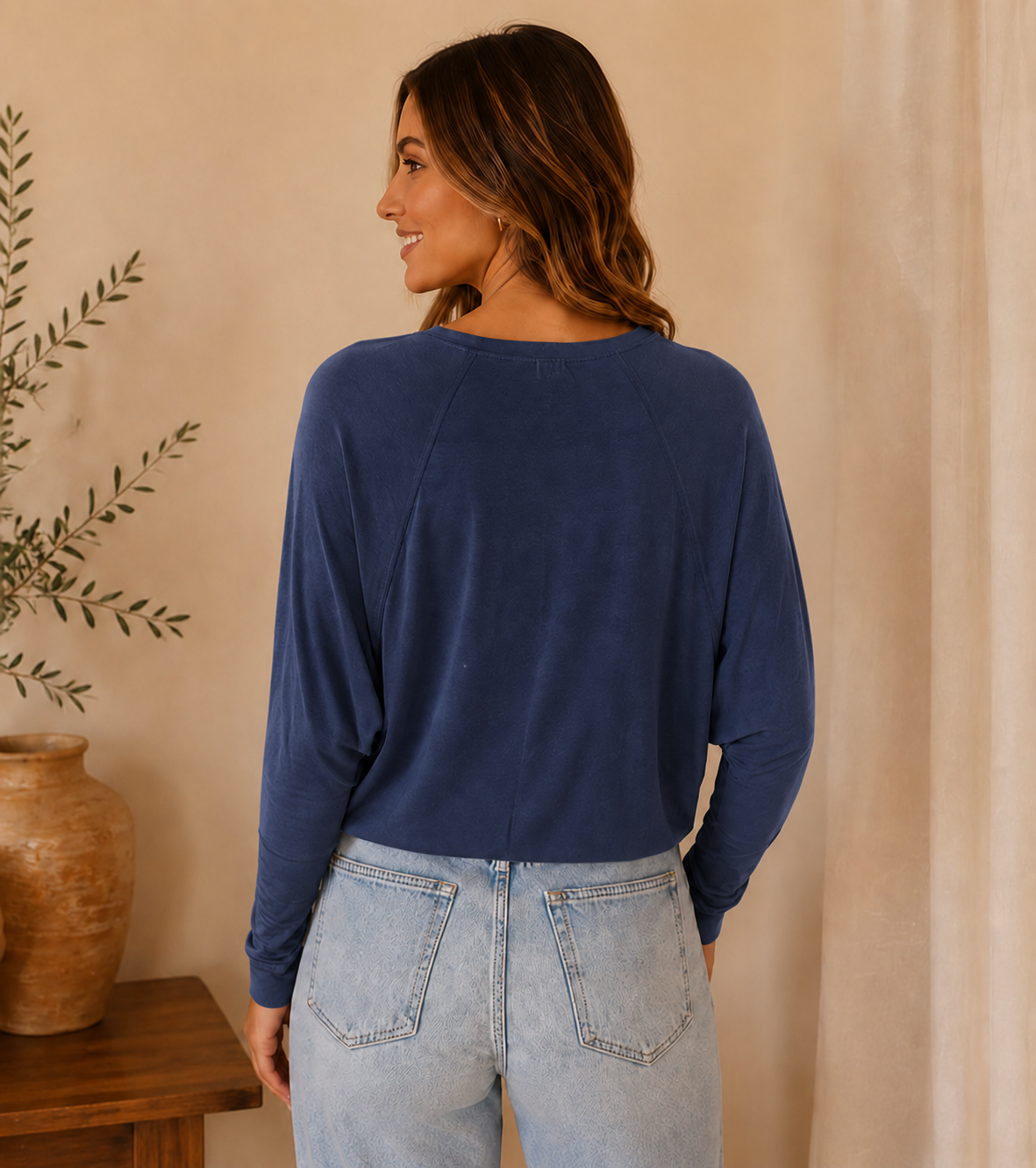 Raglan Top- Blueberry