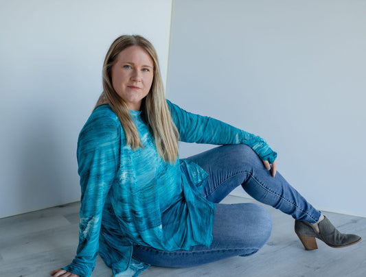 Big Sur Mesh Top- Turquoise Sands