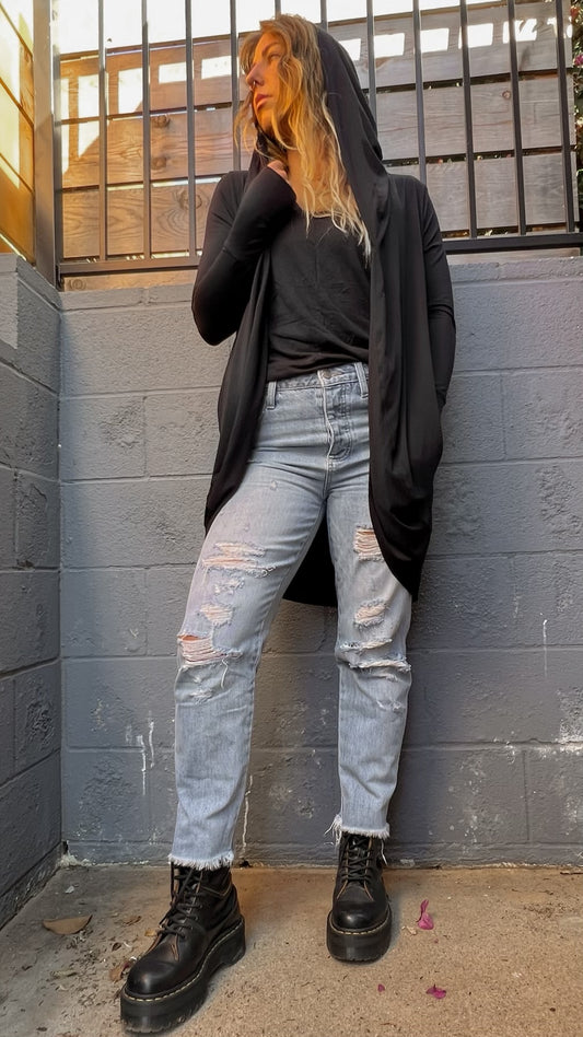 Hoodie Cardigan 3.0 -Black