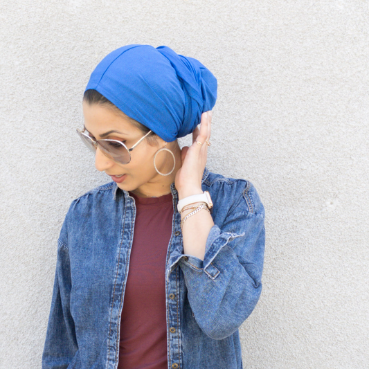 Hoodie Turban- Royal Blue