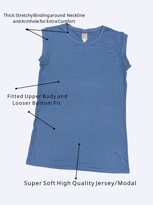 Tank Tee - Denim Blue