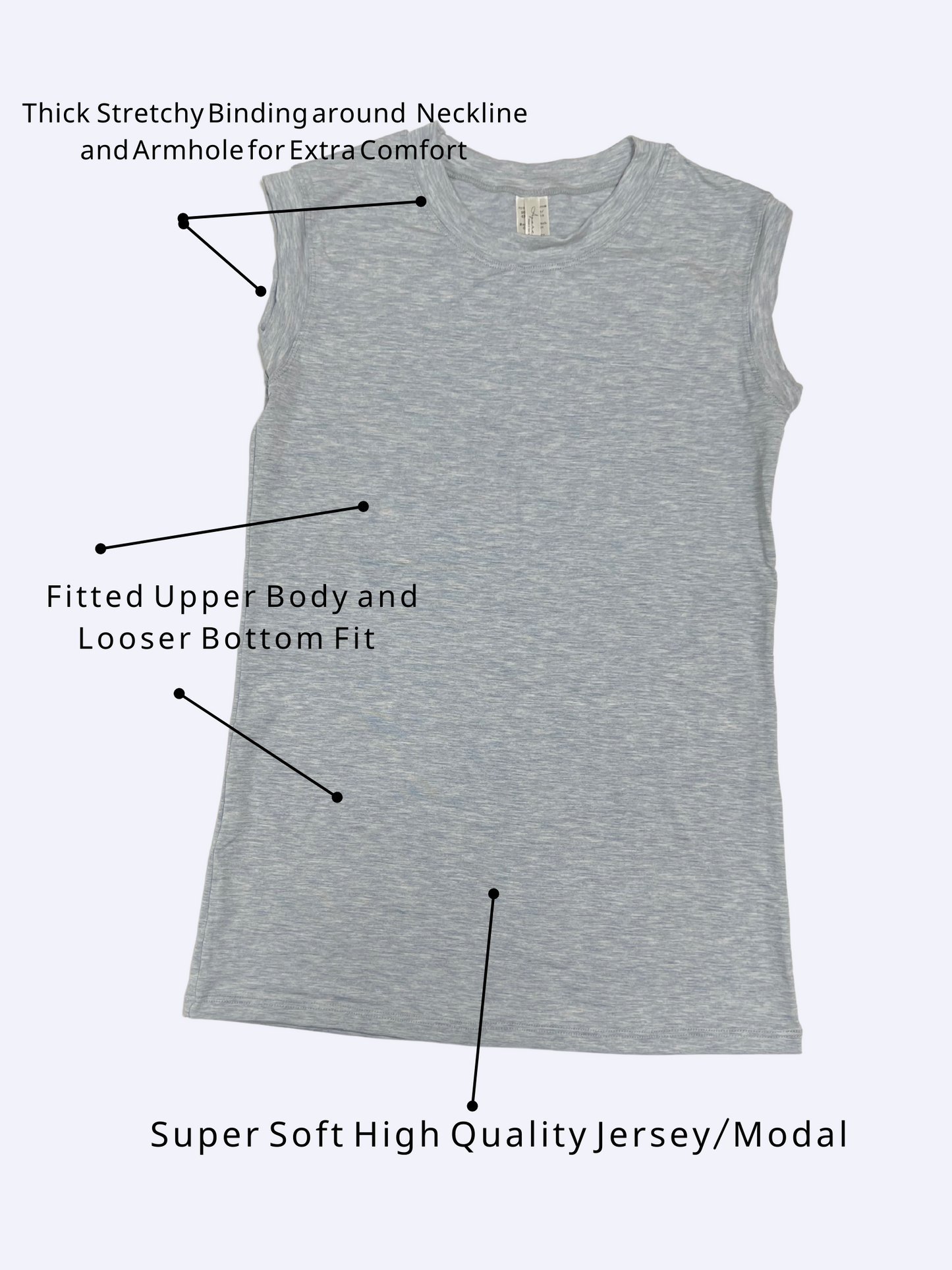 Tank Tee - Heather Blue