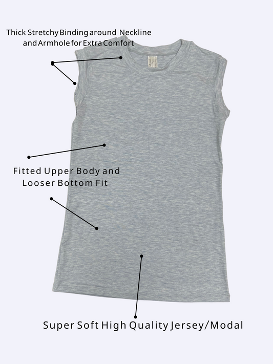 Tank Tee - Heather Blue