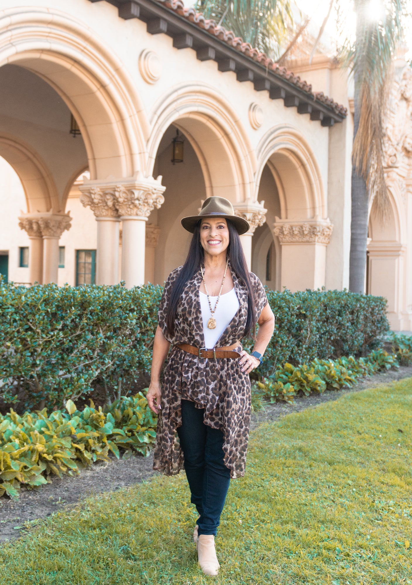 Go w/the Flow Cover Up- Brown Leopard