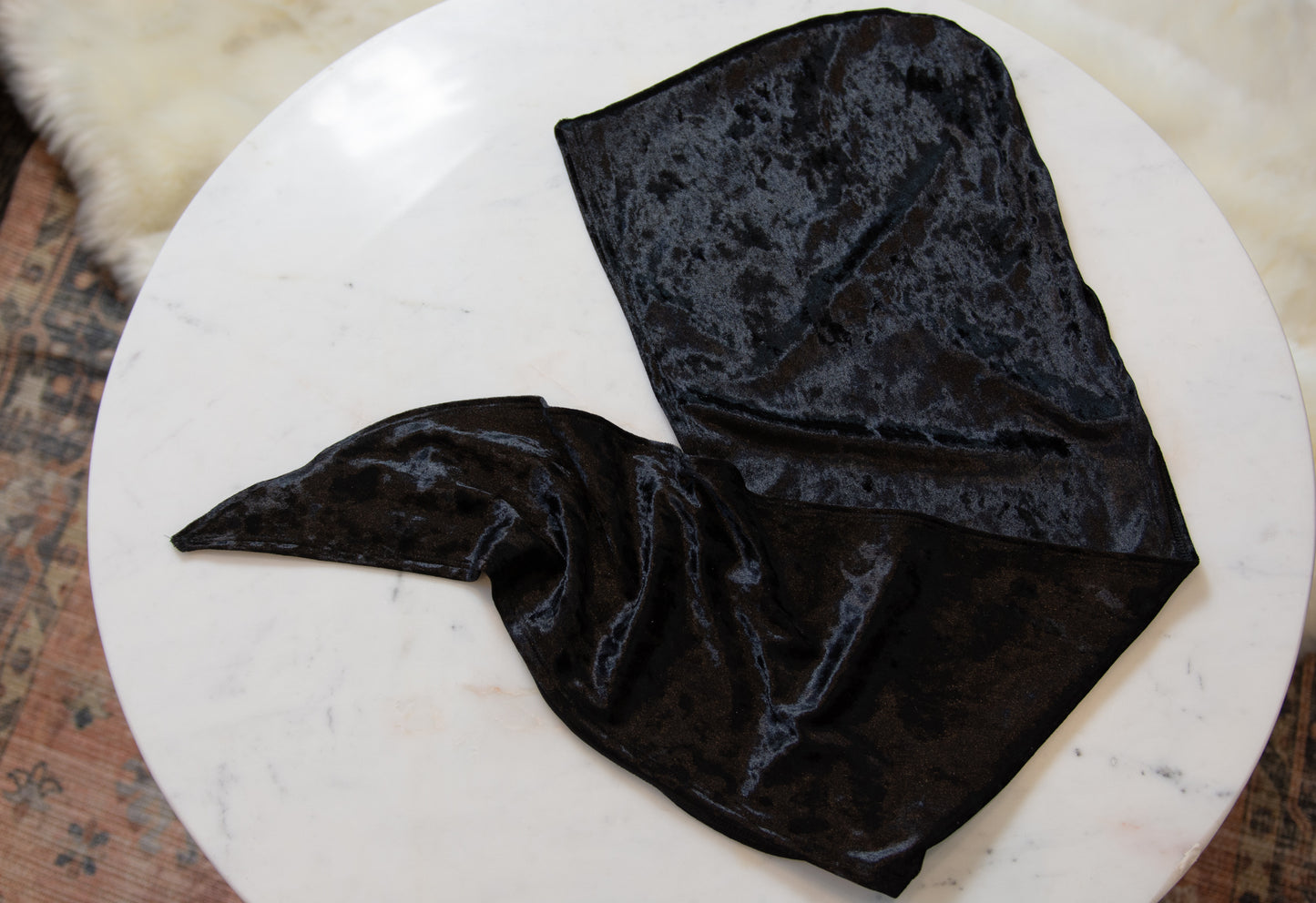 Velvet Luxe Hoodie - Onyx