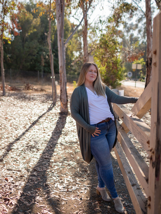 Dolman Cardi - Sage