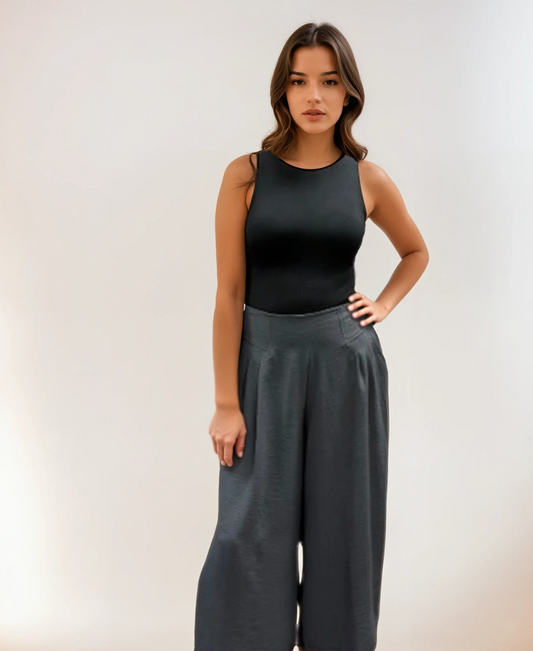 Airflow Culotte Pants - Charcoal