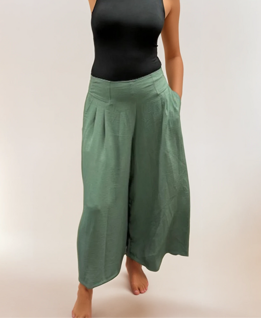 Airflow Culotte Pants - Matcha