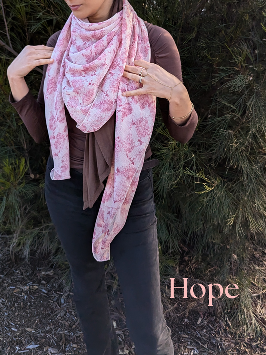 Oversized Pink Square Scarf