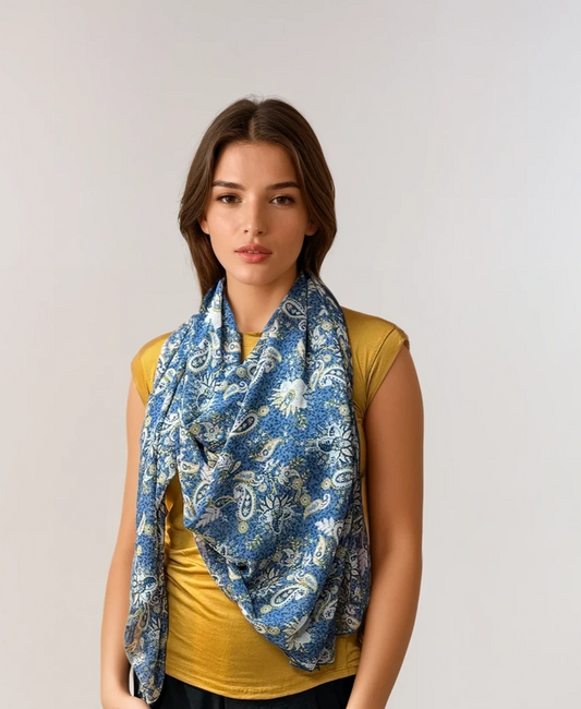 Oversized Square Scarf- Vintage Paisley