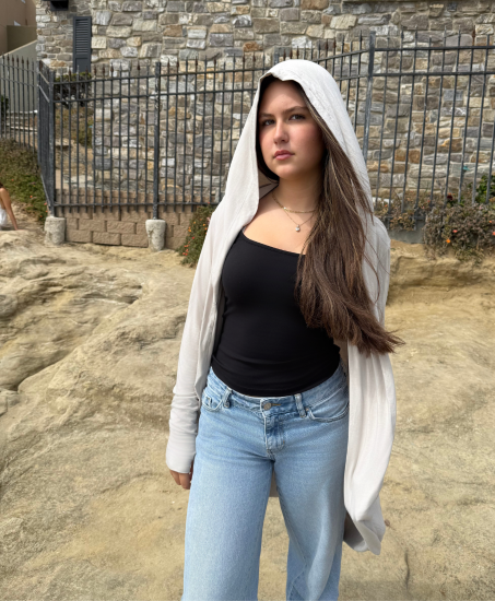 Hoodie Cardigan - Ecru