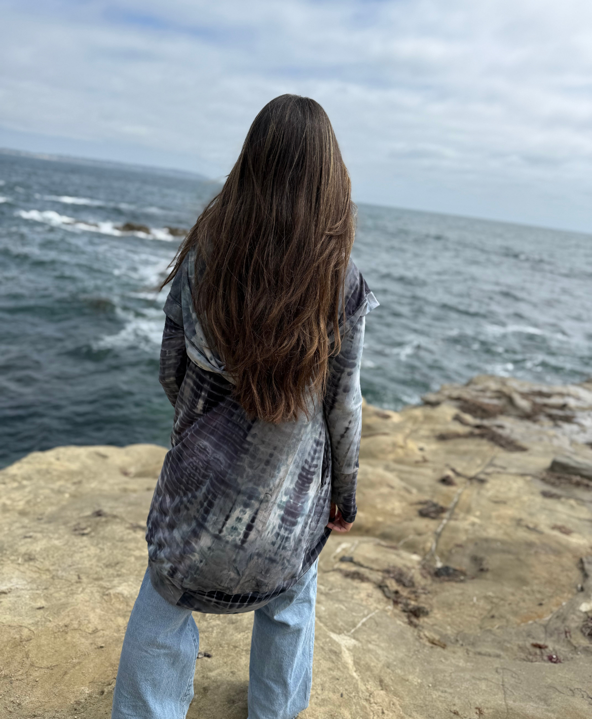 Women's Hooded Cardigan - Water Dragon