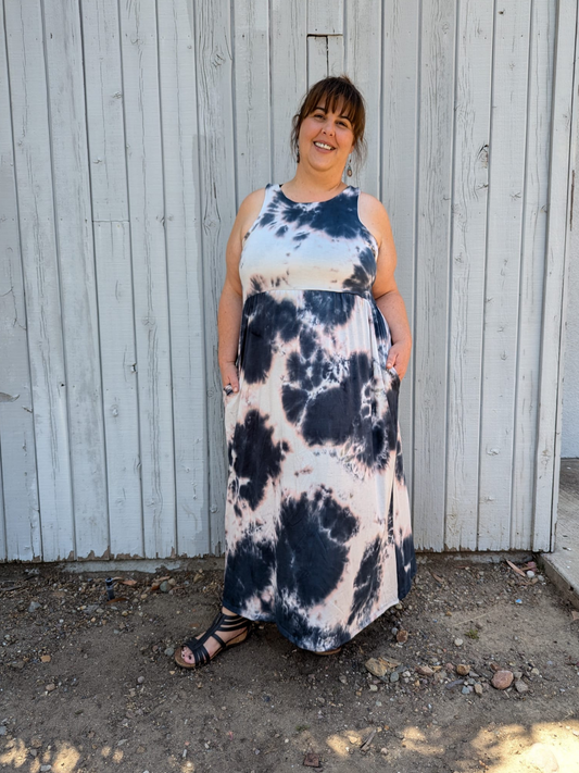 Summer Dress- Smokey Tie Dye