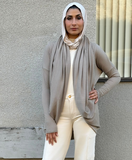 Criss Cross Cozy Sauce Cardigan -Frosted Willow