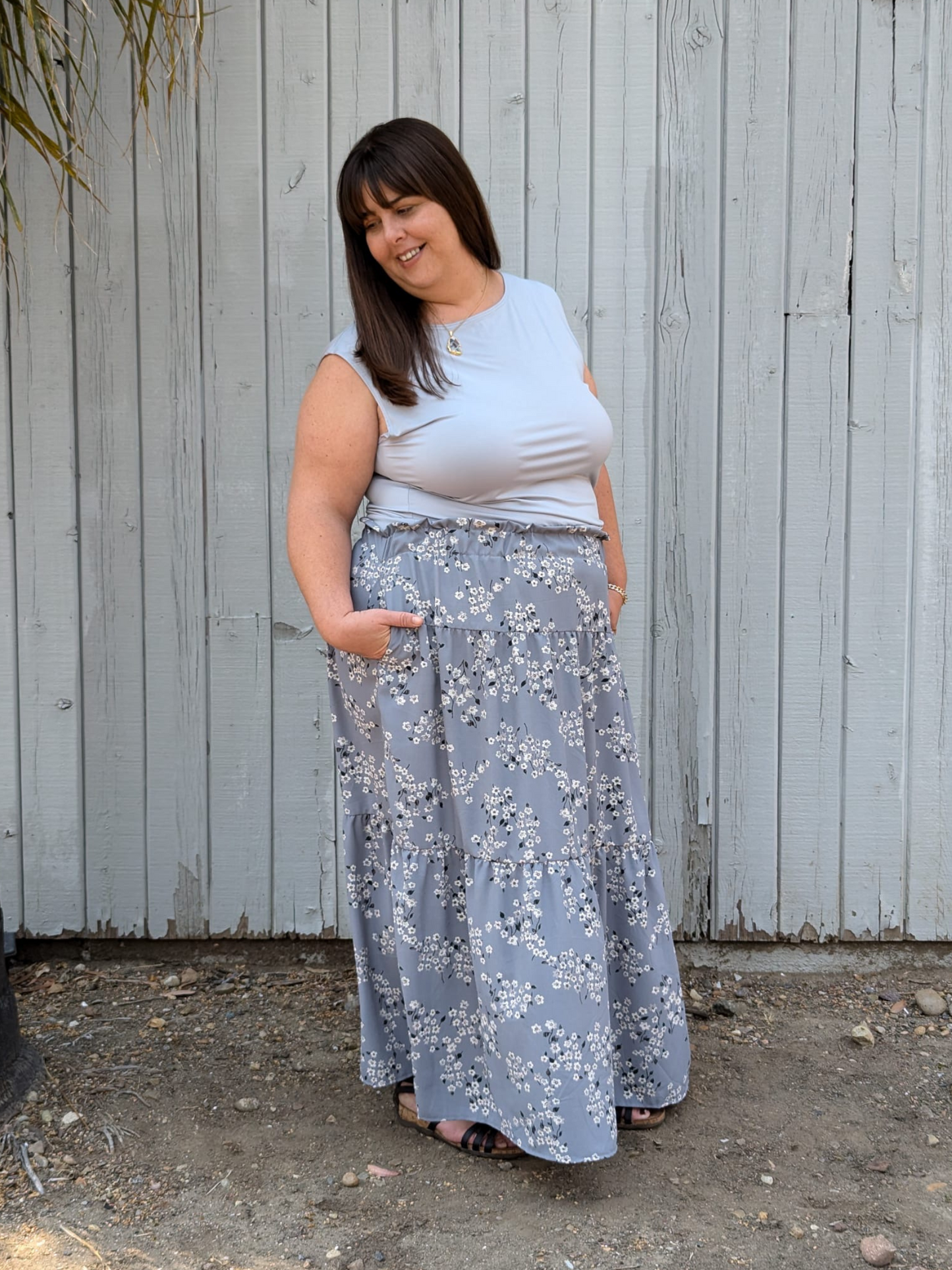 Tiered Summer Skirt- Baby's Breath