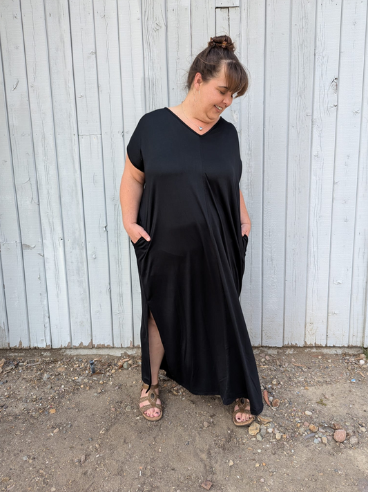 Short Lounge Caftan- Black