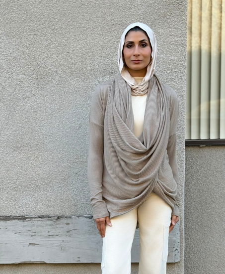 Criss Cross Cozy Sauce Cardigan -Frosted Willow