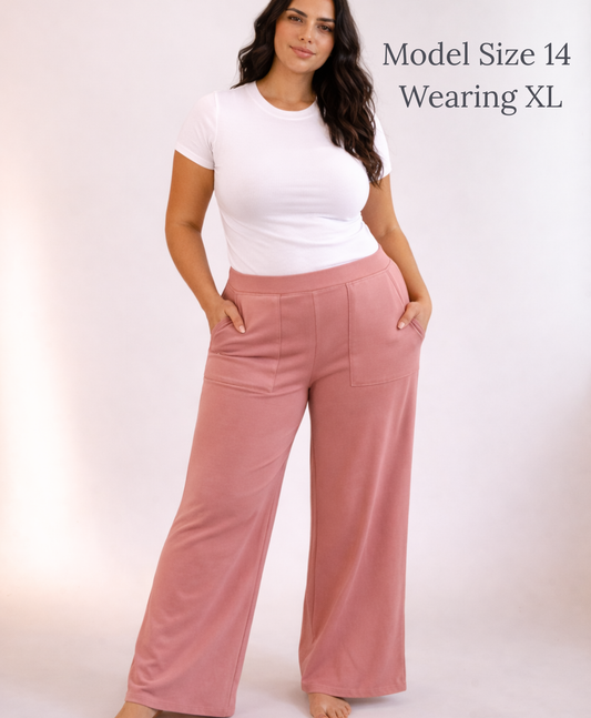 Bare Comfort Pants- Silk Rose