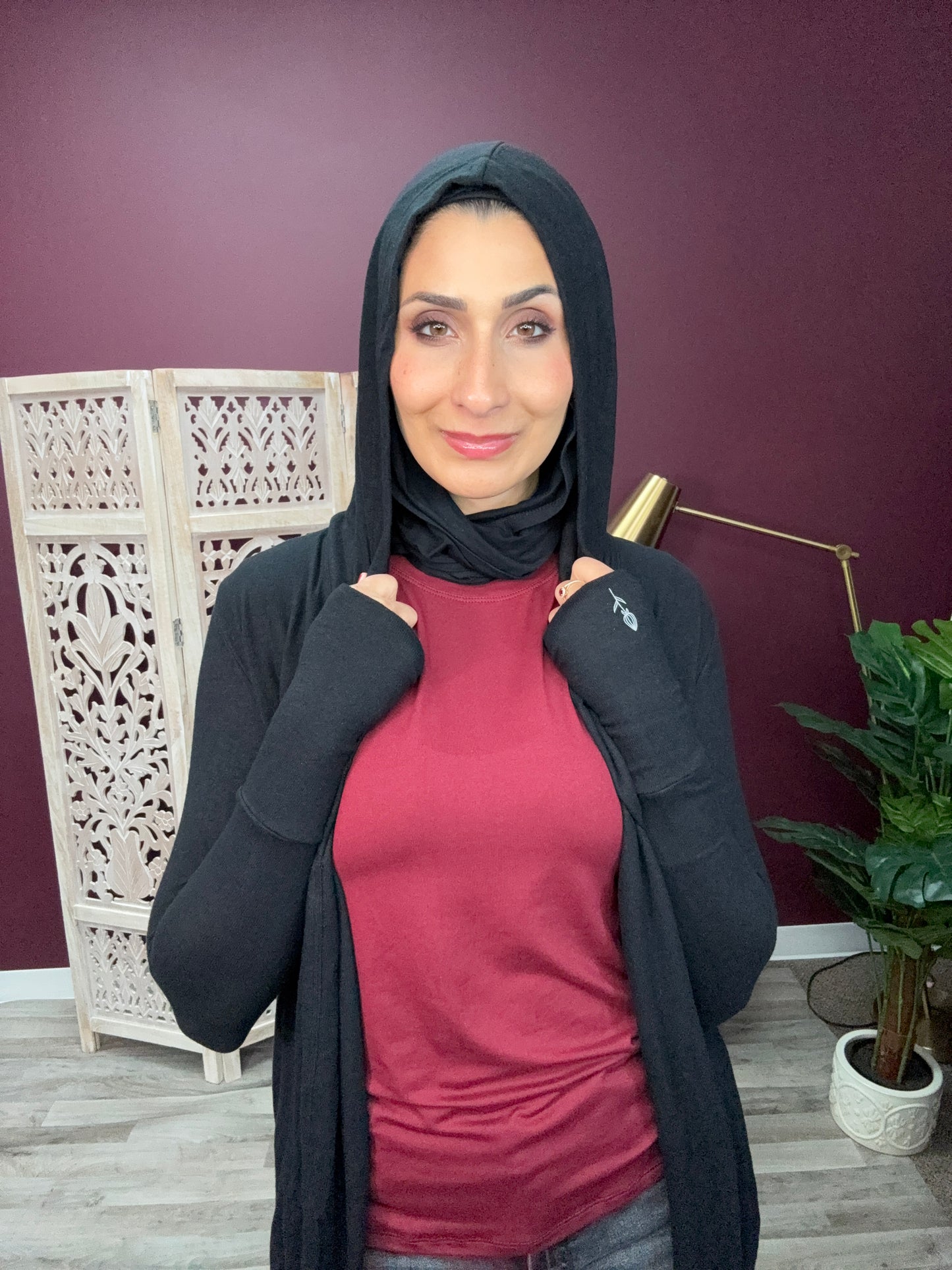 Hoodie Cardigan- Midnight Chill