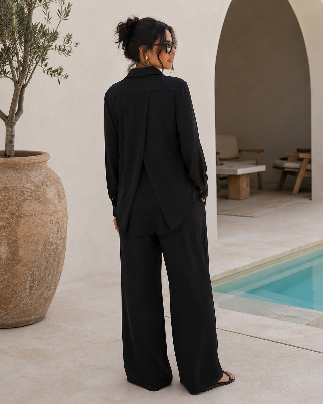 Catalina Button Up- Black