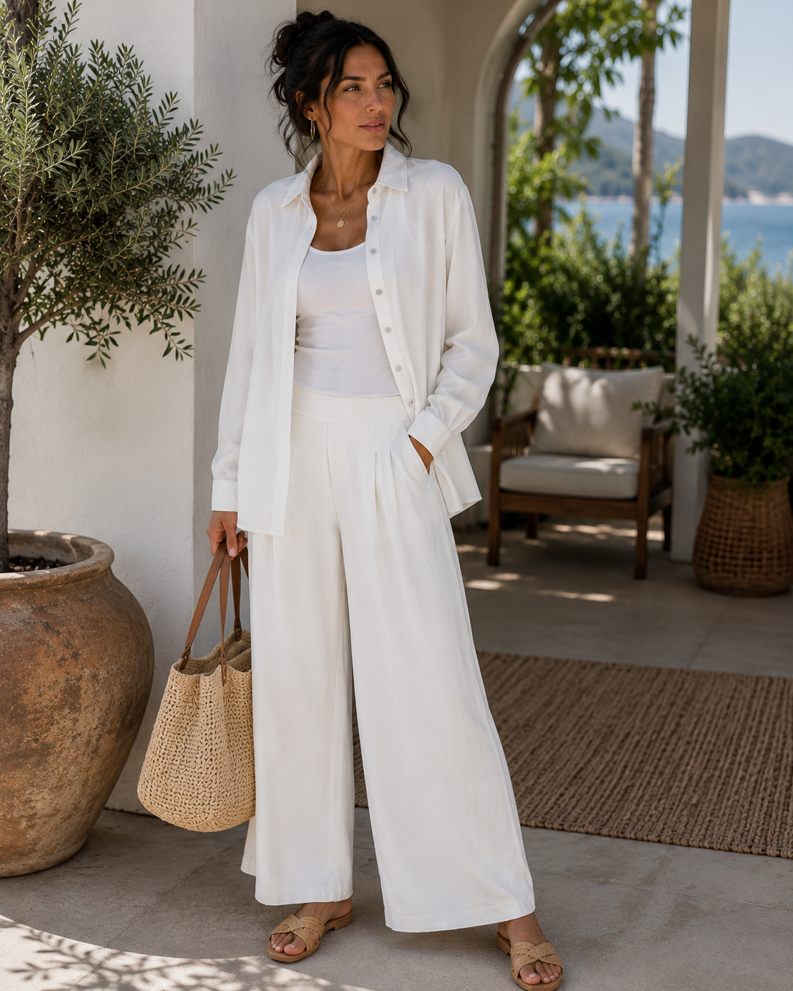 Catalina Button Up- Cloud