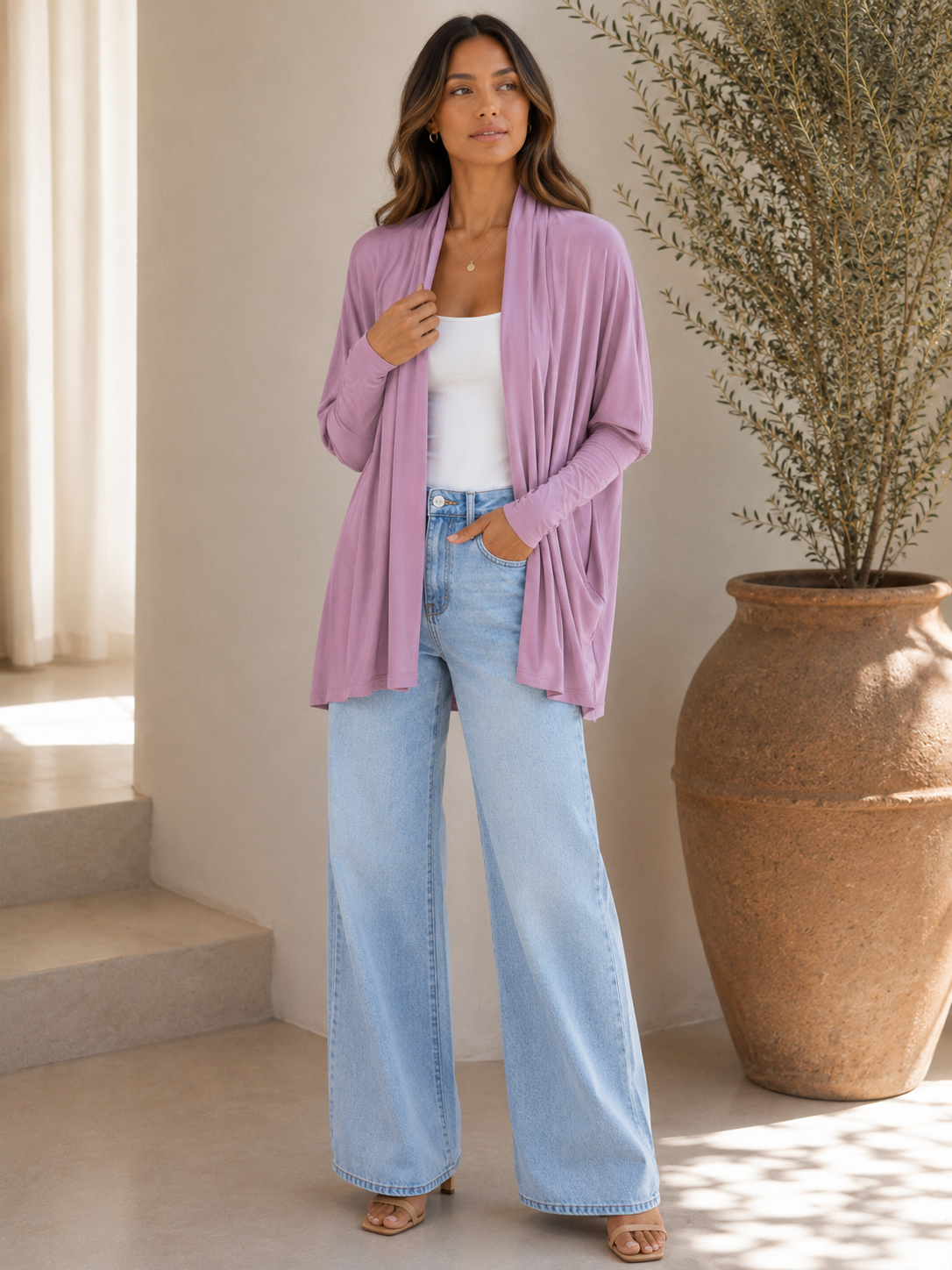 Paloma Cardigan- Moon Orchid