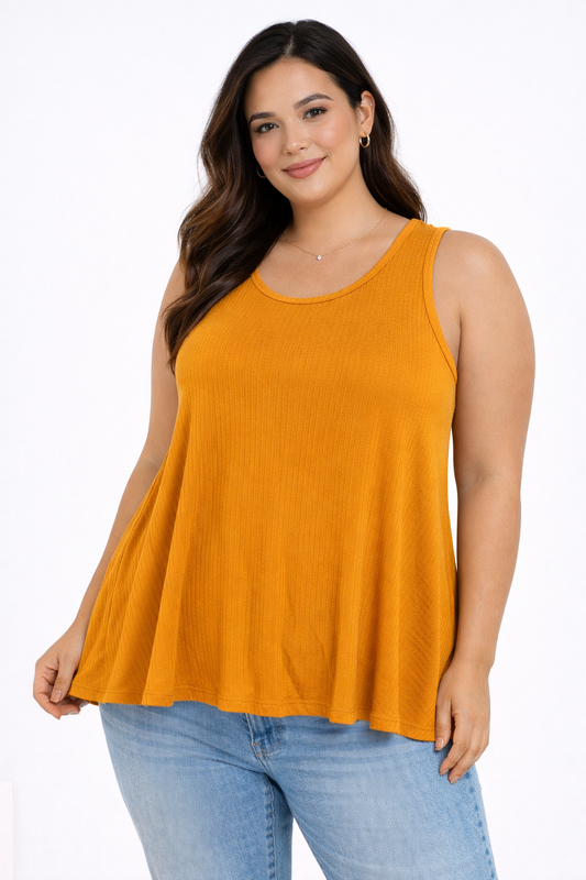Dahlia Swing Tank- Mango (Ribbed)