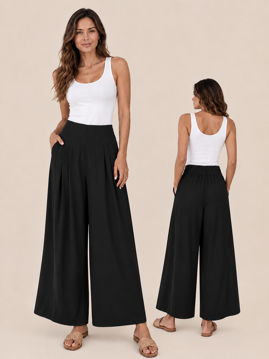 Catalina Women's Wide Leg Pants – Black