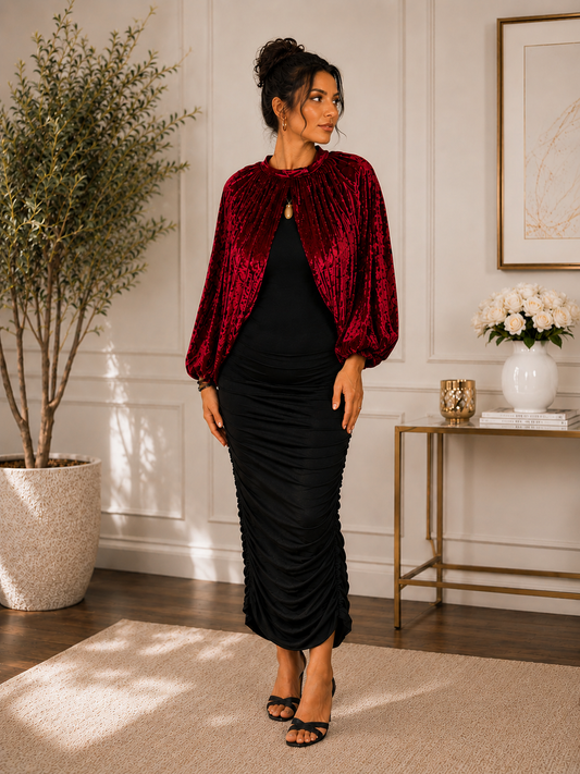 Velvet Shrug- Ruby