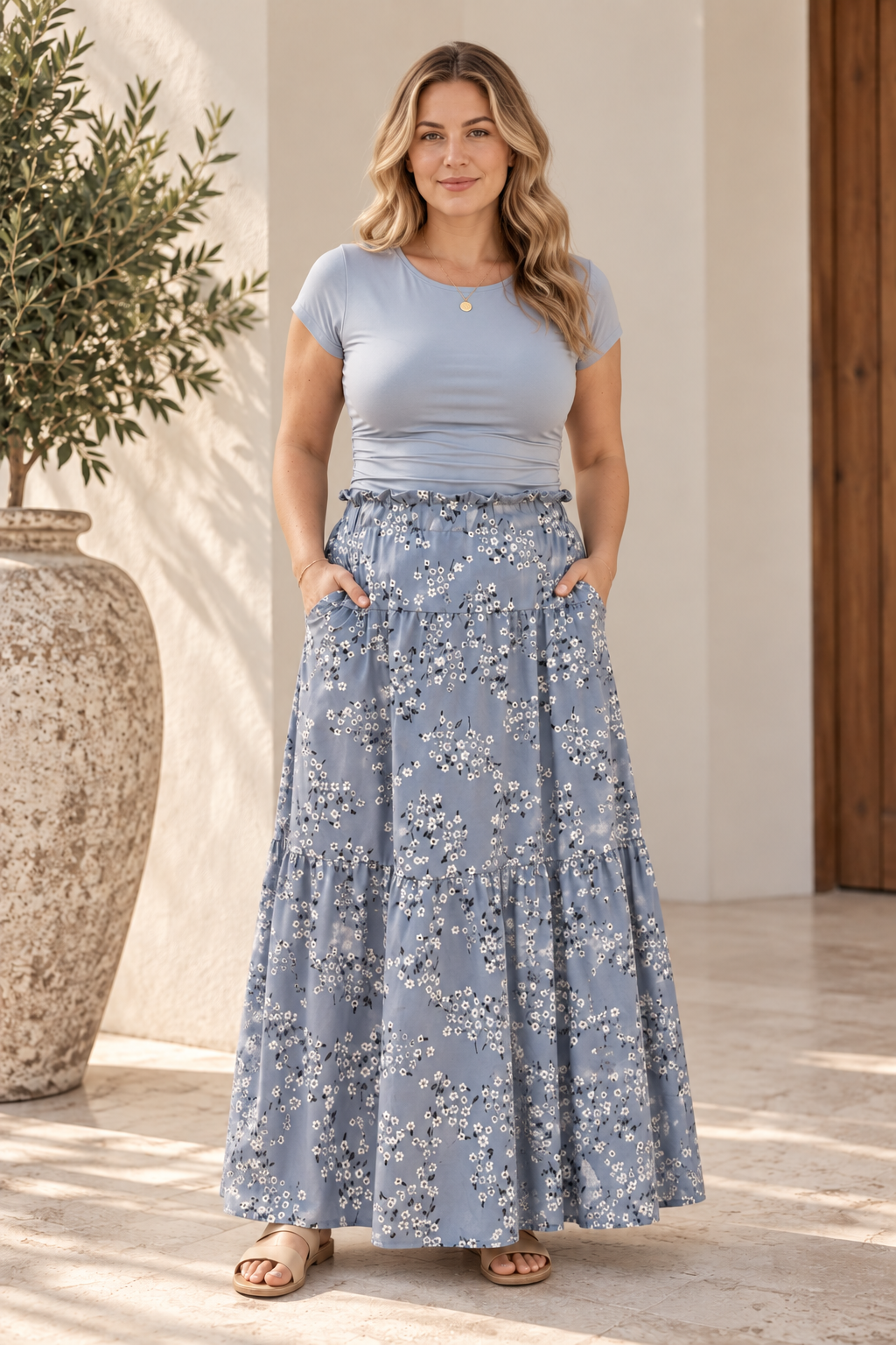 Tiered Summer Maxi Skirt