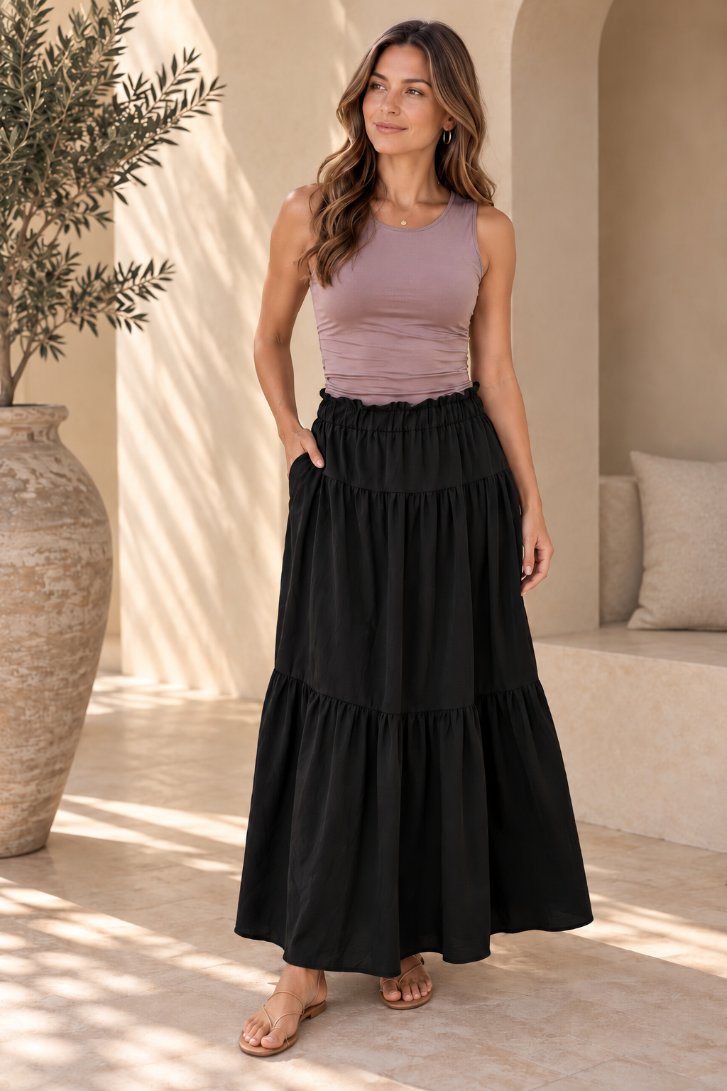 Tiered Summer Maxi Skirt