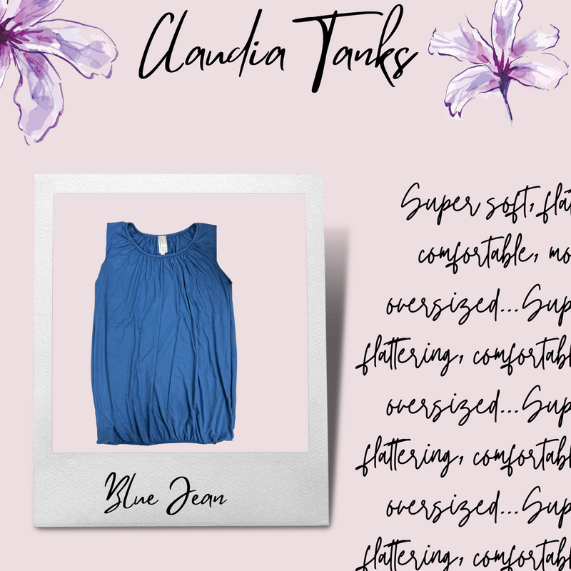 Claudia Tank- Blue Jean