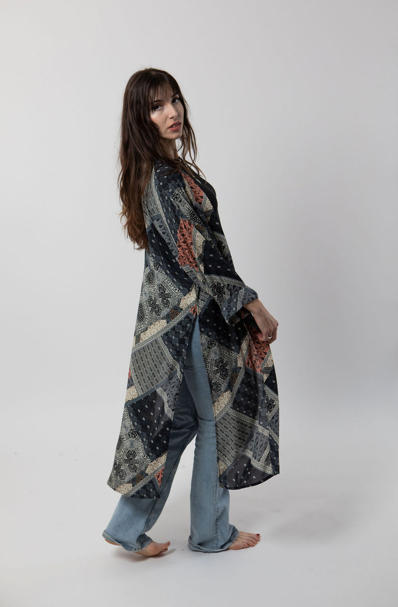 Maxi Duster - Lace Print